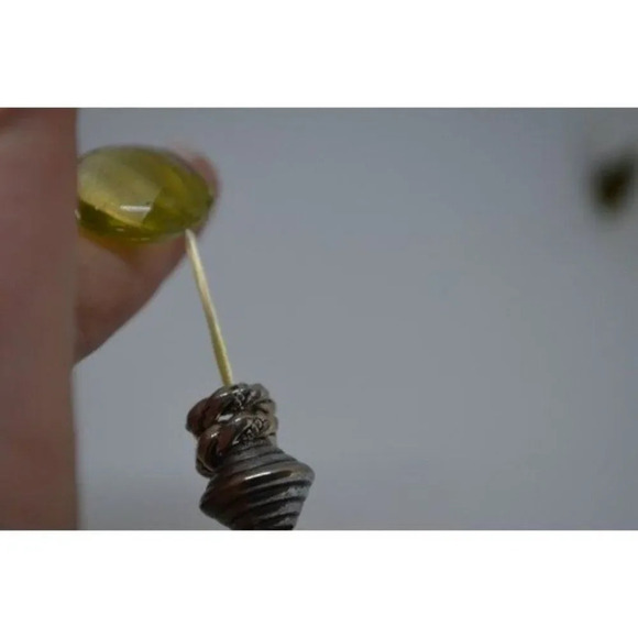 Stackable  Green Glass Silver Bracelets Chunky - Picture 9 of 9